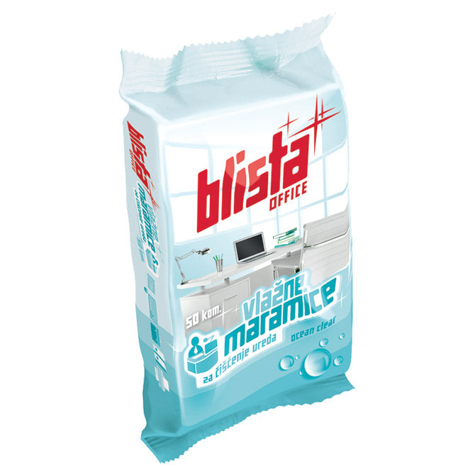 Blista vlažne maramice OFFICE 50/1 pak