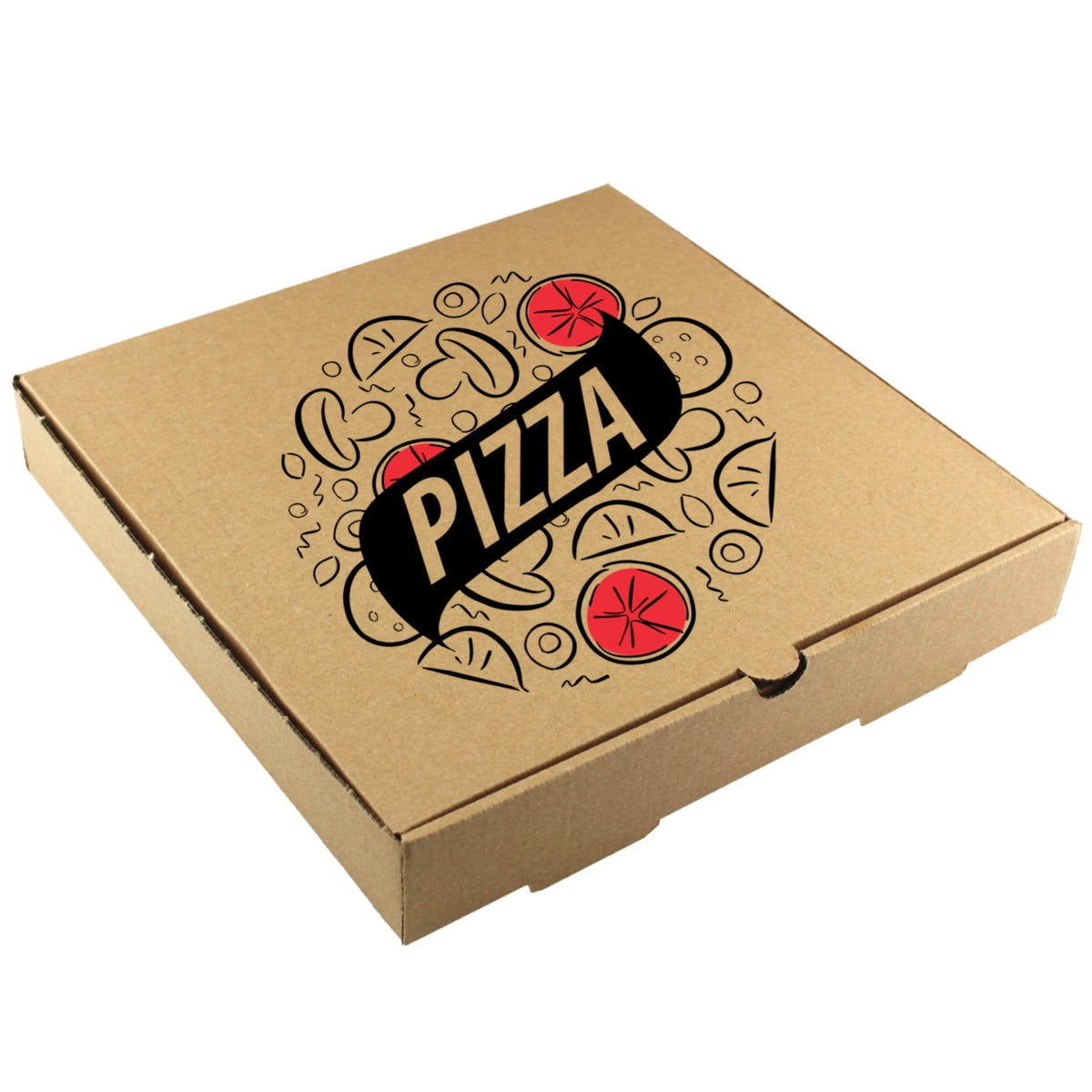 Kraft kutija za pizzu 26/33cm 100 kom/20,50€ - Naručite online - Denovo®