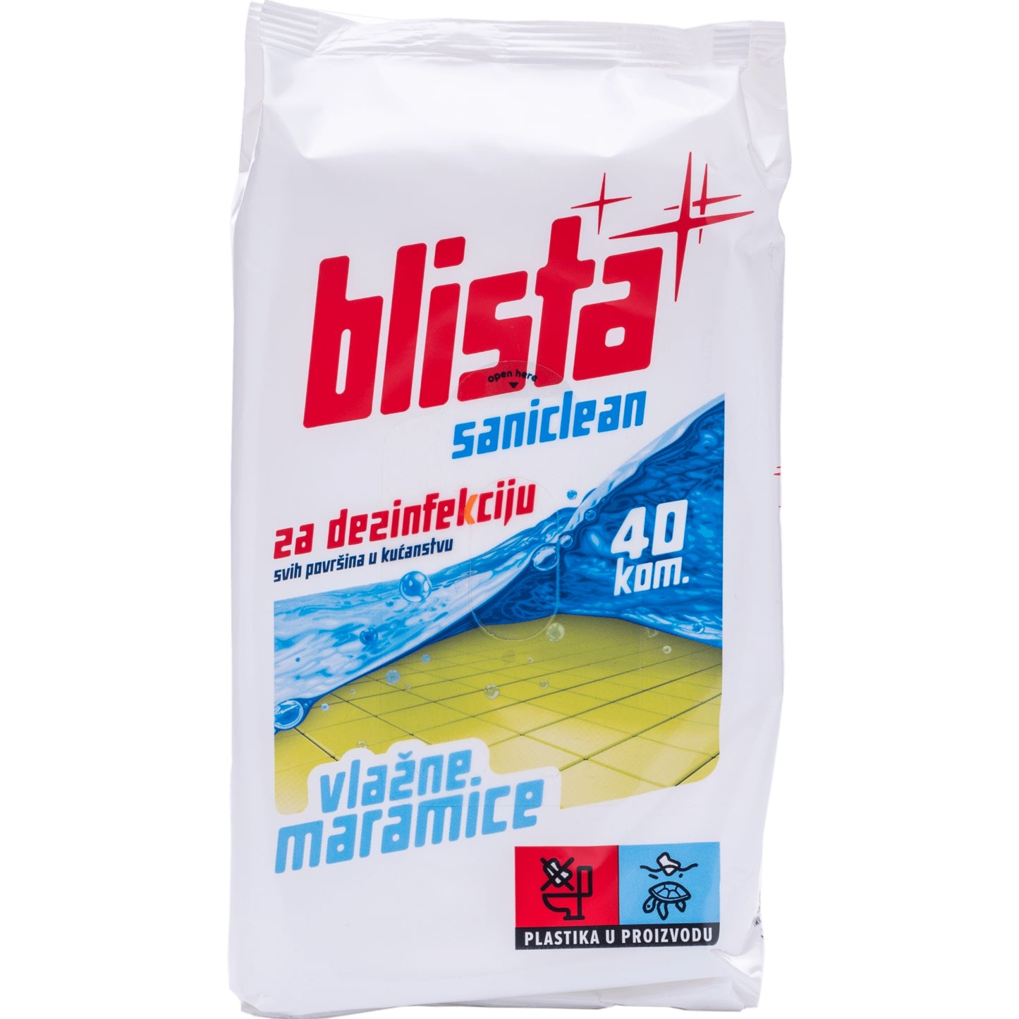 Blista vlažne maramice SANICLEAN 40/1 pak
