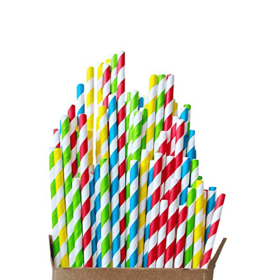 Papirnate slamke crne i mix boja, 8*210 mm 500/1 pak