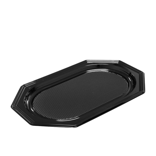 Jednokratni plastični crni pladnjevi za hranu - više veličina