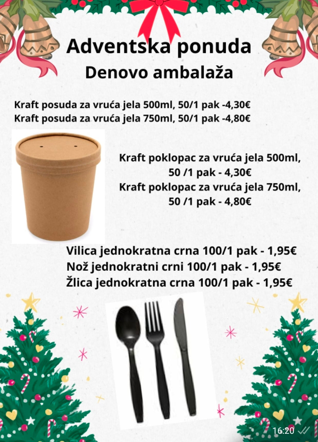 Adventska ponuda jednokratne ambalaže (KOLEKCIJA)
