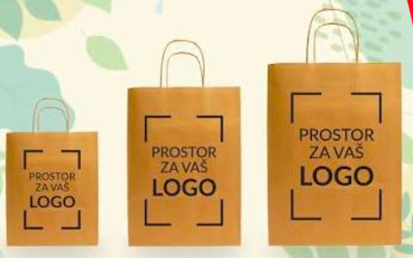 Kraft vrećica za hranu - papirnate vrećice za takeaway i dostavu - personalizirani tisak s Vašim logotipom